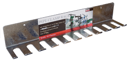 Image of wall mounted pipe clamp rack